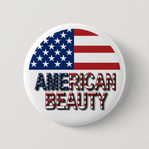 American Beauty 6 Cm Round Badge
