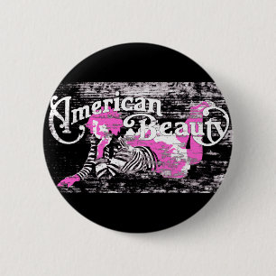 american beauty 6 cm round badge