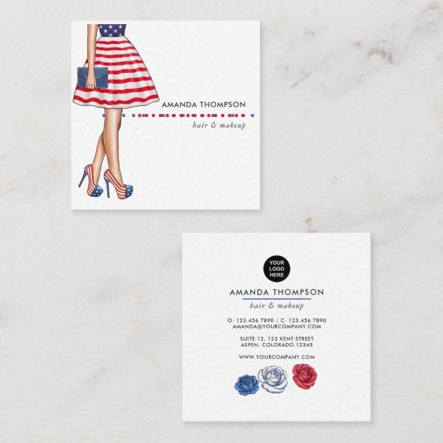 American Beauty Fashion Business Card (Front/Back)