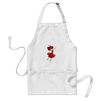 American Beauty Rose, Whimsical Flowers Book Art Standard Apron