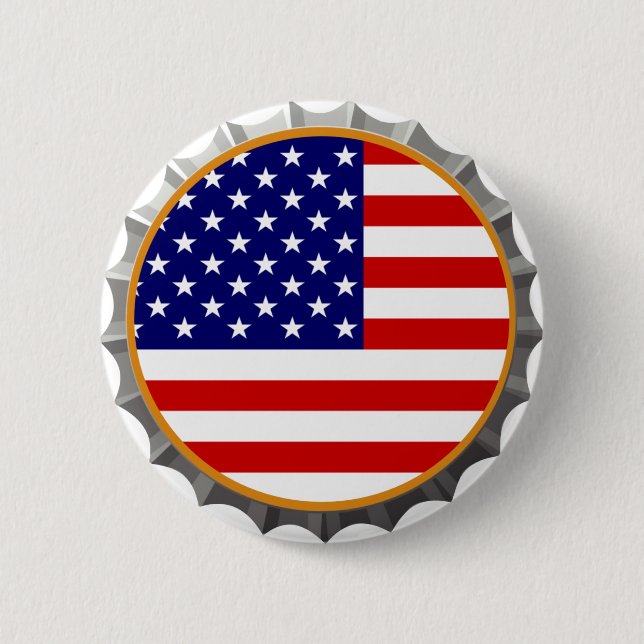 American beer cap button (Front)