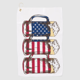 AMERICAN Beer Golf Towel