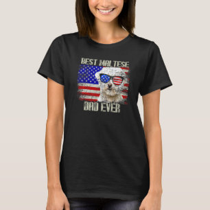 American Best Maltese Dad Ever Father's Day Premi T-Shirt