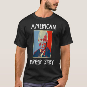 American Biden Horror Story Zombie Halloween Retro T-Shirt