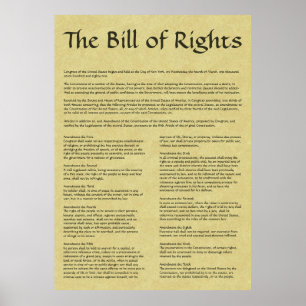 American Bill of Rights Poster