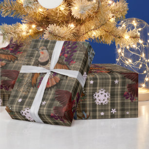 American Bird Woodland Christmas Wrapping Paper
