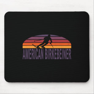 American Birkebeiner Trail Cross Country Ski Wisco Mouse Mat