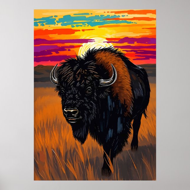 American Bison Art Poster (Front)