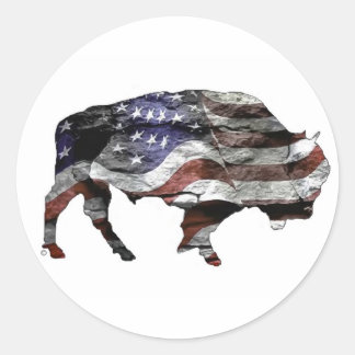 American Bison Classic Round Sticker