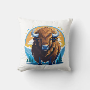 american bison cushion