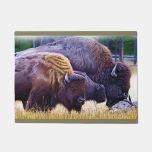 American Bison Family Doormat