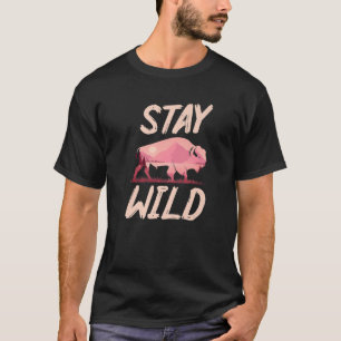 American Bison Hunter - Stay Wild Bison Hunting T-Shirt