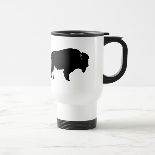 Image of American Bison in Silhouette! Travel Mug