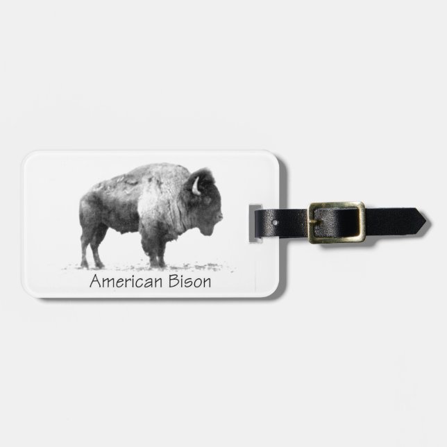 American Bison Luggage Tag (Front Horizontal)