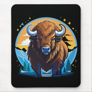 american bison mouse mat