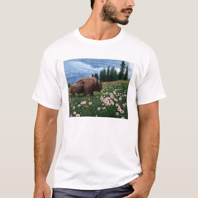 American Bison - "No Time For Flowers" T-Shirt (Front)