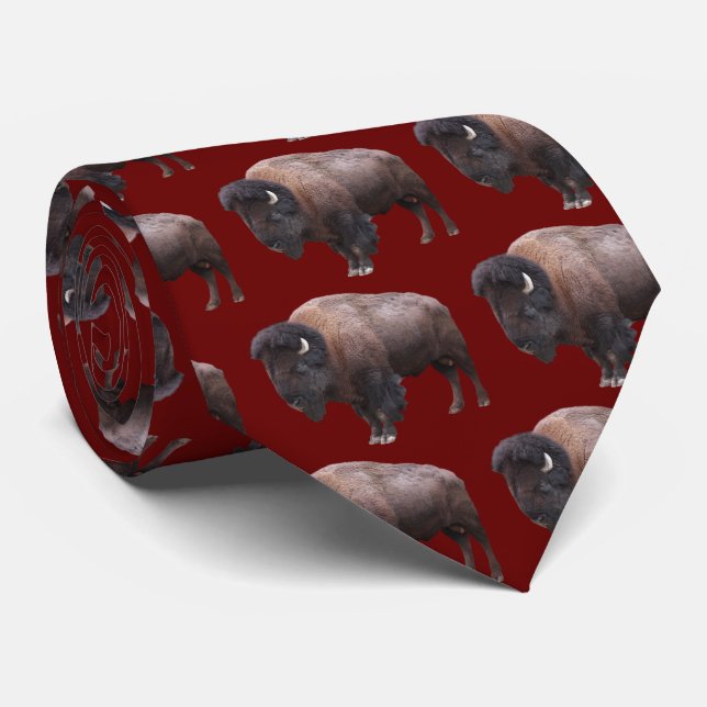 American bison tie (Rolled)
