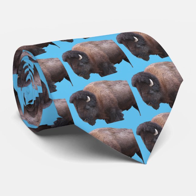 American bison tie (Rolled)