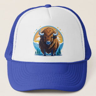 american bison trucker hat