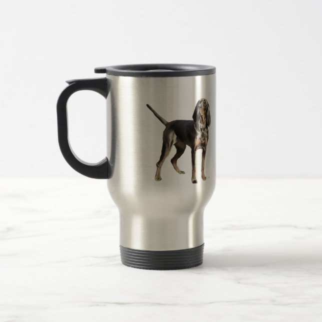 American Black and Tan Coon Hound Travel Mug (Left)