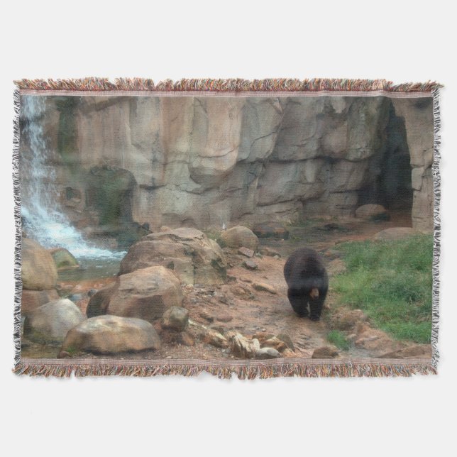 American Black Bear Throw Blanket (Front)