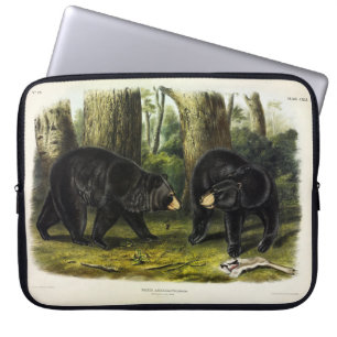 American Black Bear (Ursus Americanus) by Audubon Laptop Sleeve