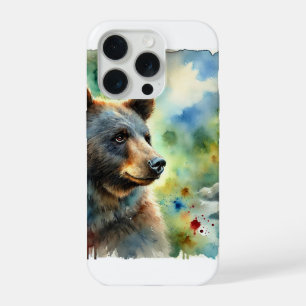American Black Bear Watercolor 091024AREF120 - Wat iPhone 15 Pro Case