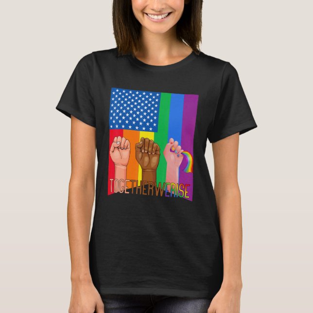 American Black Flag  Together We Rise American Liv T-Shirt (Front)