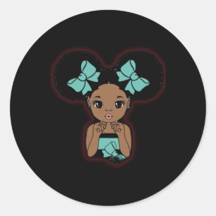 American Black Magic Girl Sticker