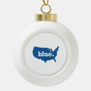 American Blue States Ceramic Ball Christmas Ornament