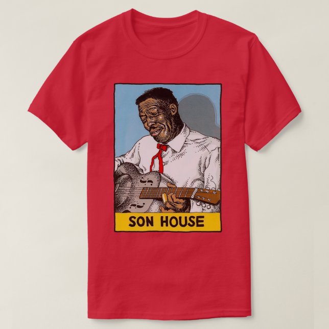 American Blues Son Musician House T-Shirt (Design Front)