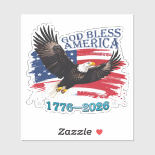 American Bold Eagle God Bless America 250 Years