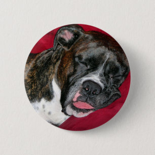 American Boxer 6 Cm Round Badge