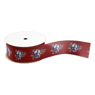American boxer dog 1.5" Grosgrain ribbon