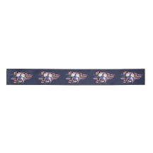 American boxer dog 3" Satin ribbon