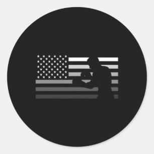 American Boxing T Shirt Classic Round Sticker