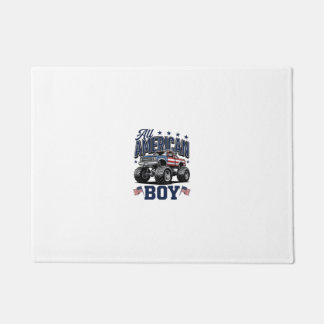 American Boy Monster Truck Vintage Patriotic Shirt Doormat