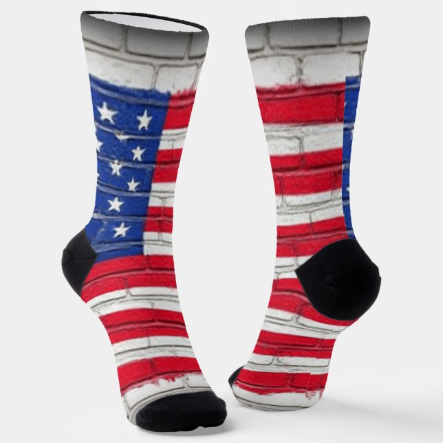 AMERICAN BRICK FLAG SOCKS (Angled)