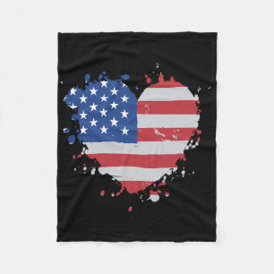 American Bride Patriotic Wedding Celebration Fleece Blanket
