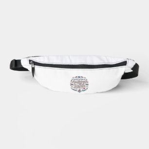 American Bride Patriotic Wedding Vector Design_1 Bum Bags