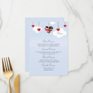American British 4 Course Wedding Menu