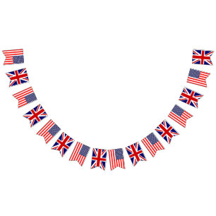 American British Union Jack English wedding party Bunting