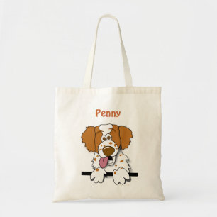 American Brittany Cute Cartoon Dog  Personalised Tote Bag