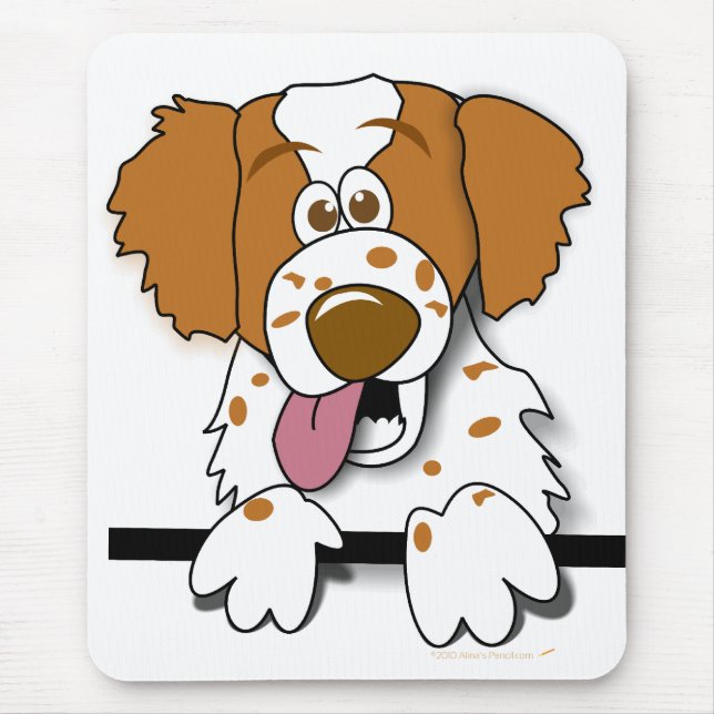American Brittany Spaniel Cute Cartoon Dog Mouse Mat (Front)