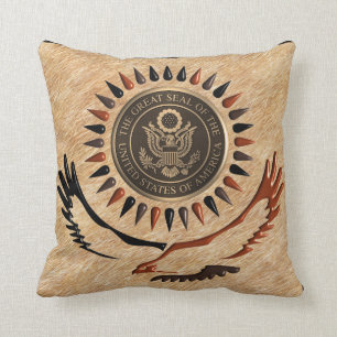 AMERICAN BRONZE SEAL EAGLE CUSHION