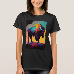 American Buffalo Animal Pop Bison Grilling   1 T-Shirt