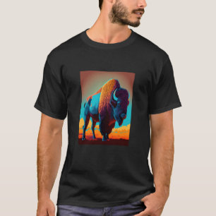 American Buffalo Animal Pop Bison Grilling  3 T-Shirt