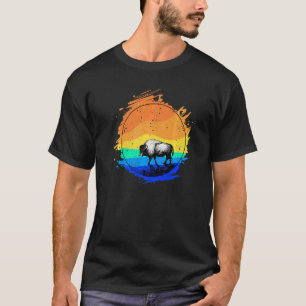 American Buffalo At Sunset Bison T-Shirt