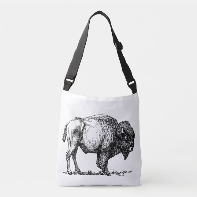 American Buffalo Bison Crossbody Bag (Front)