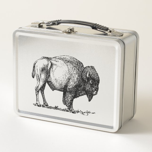 American Buffalo Bison Metal Lunch Box (Front)